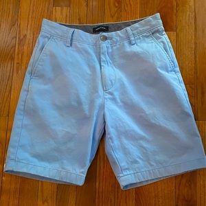 Men’s Nautica 8.5” Deck Shorts. Noon Blue.  100% Cotton.  S 30 Waist.